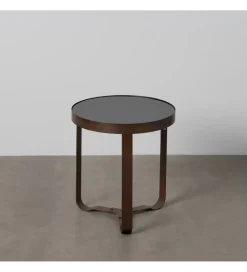 Stolik kawowy boczny ADESOM 45 cm ciemnobrązowy