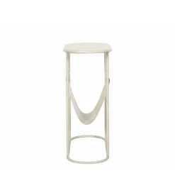 Stolik kawowy boczny BRIX LUNA 57 cm biały
