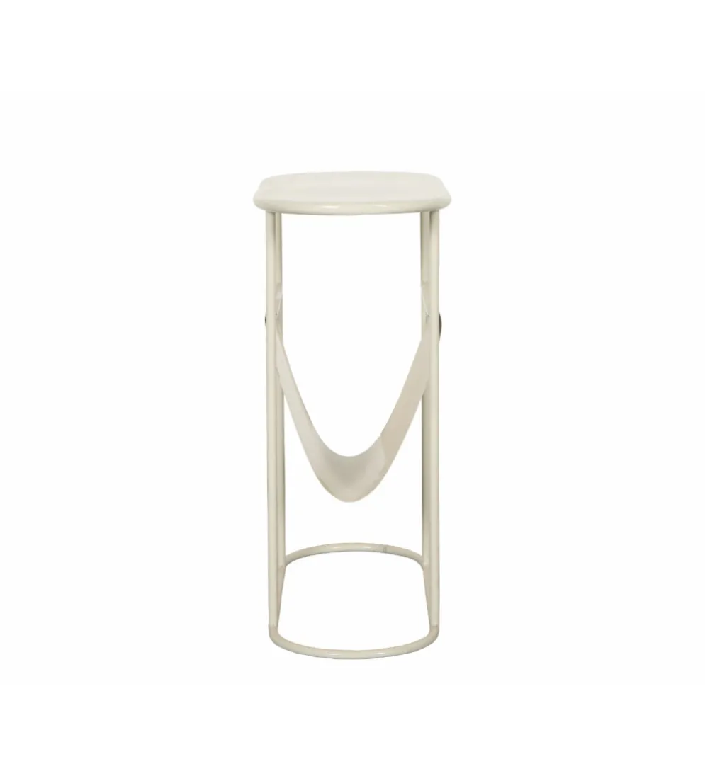Stolik kawowy boczny BRIX LUNA 57 cm biały