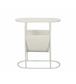 Stolik kawowy boczny BRIX LUNA 57 cm biały
