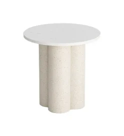 Stolik kawowy boczny CAVRANI 50 cm efekt terrazzo