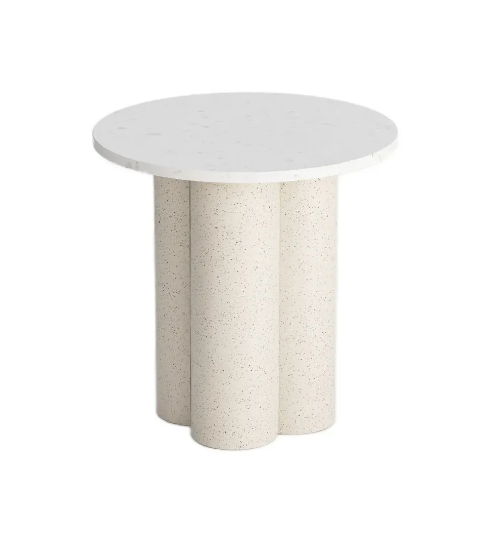 Stolik kawowy boczny CAVRANI 50 cm efekt terrazzo