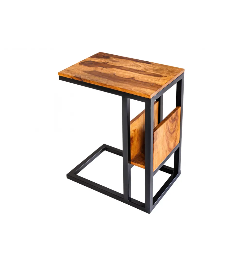 Stolik kawowy boczny CONCIERGE 60 cm drewno sheesham