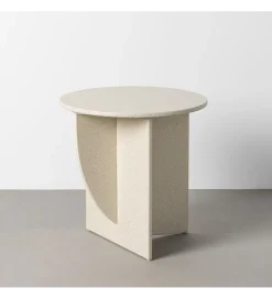 Stolik kawowy boczny DOBEMA 60 cm efekt terrazzo