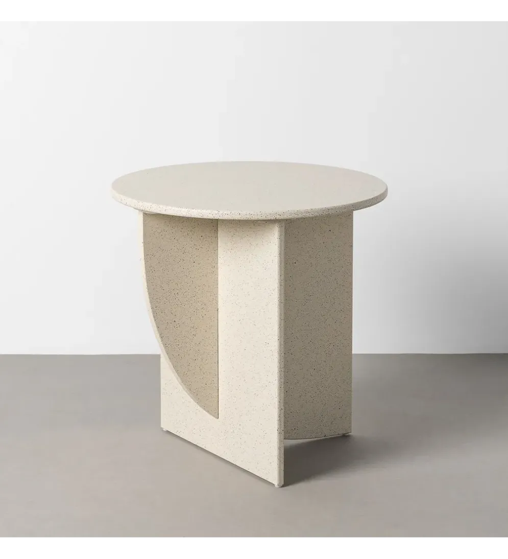 Stolik kawowy boczny DOBEMA 60 cm efekt terrazzo