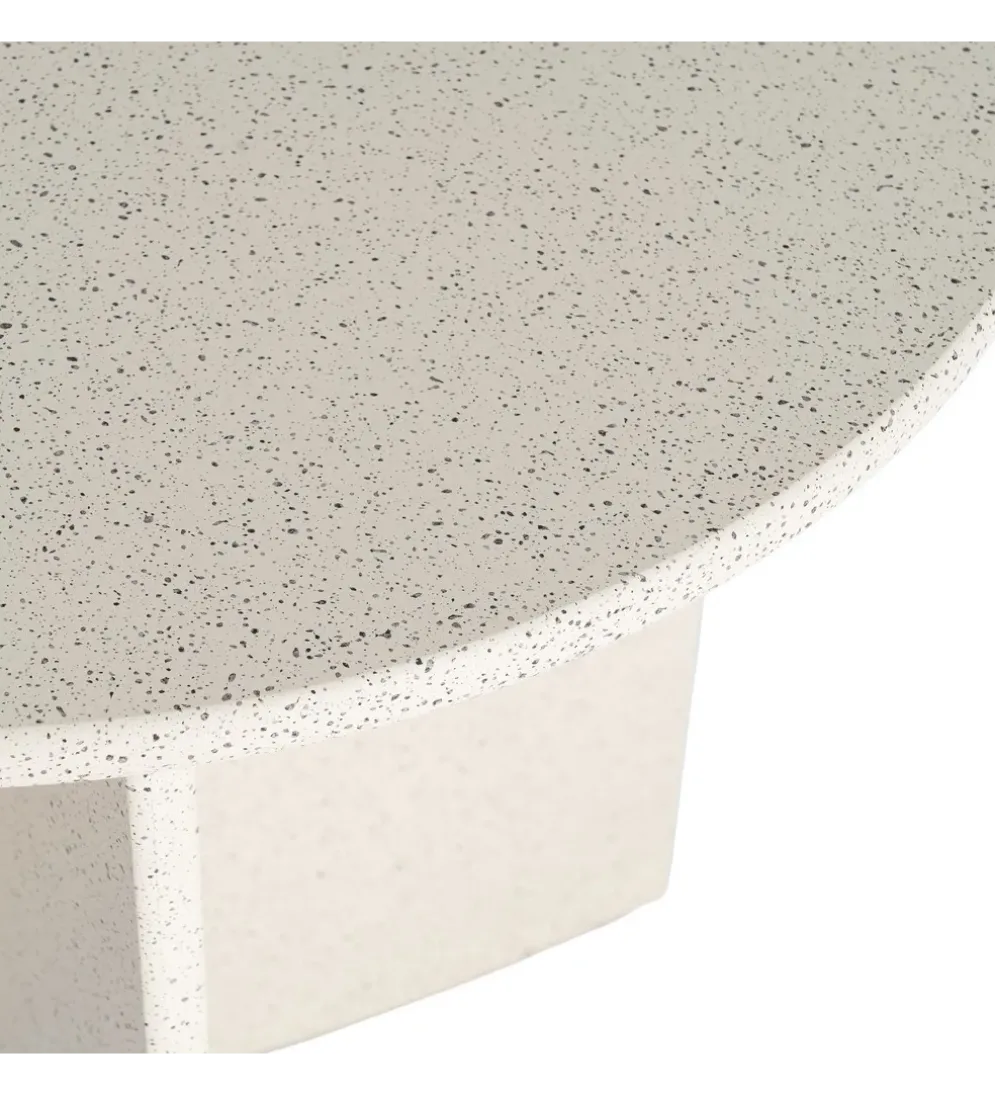 Stolik kawowy boczny DOBEMA 60 cm efekt terrazzo