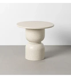 Stolik kawowy boczny EDERAN 60 cm efekt terrazzo