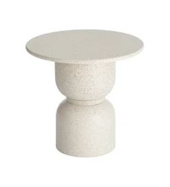 Stolik kawowy boczny EDERAN 60 cm efekt terrazzo
