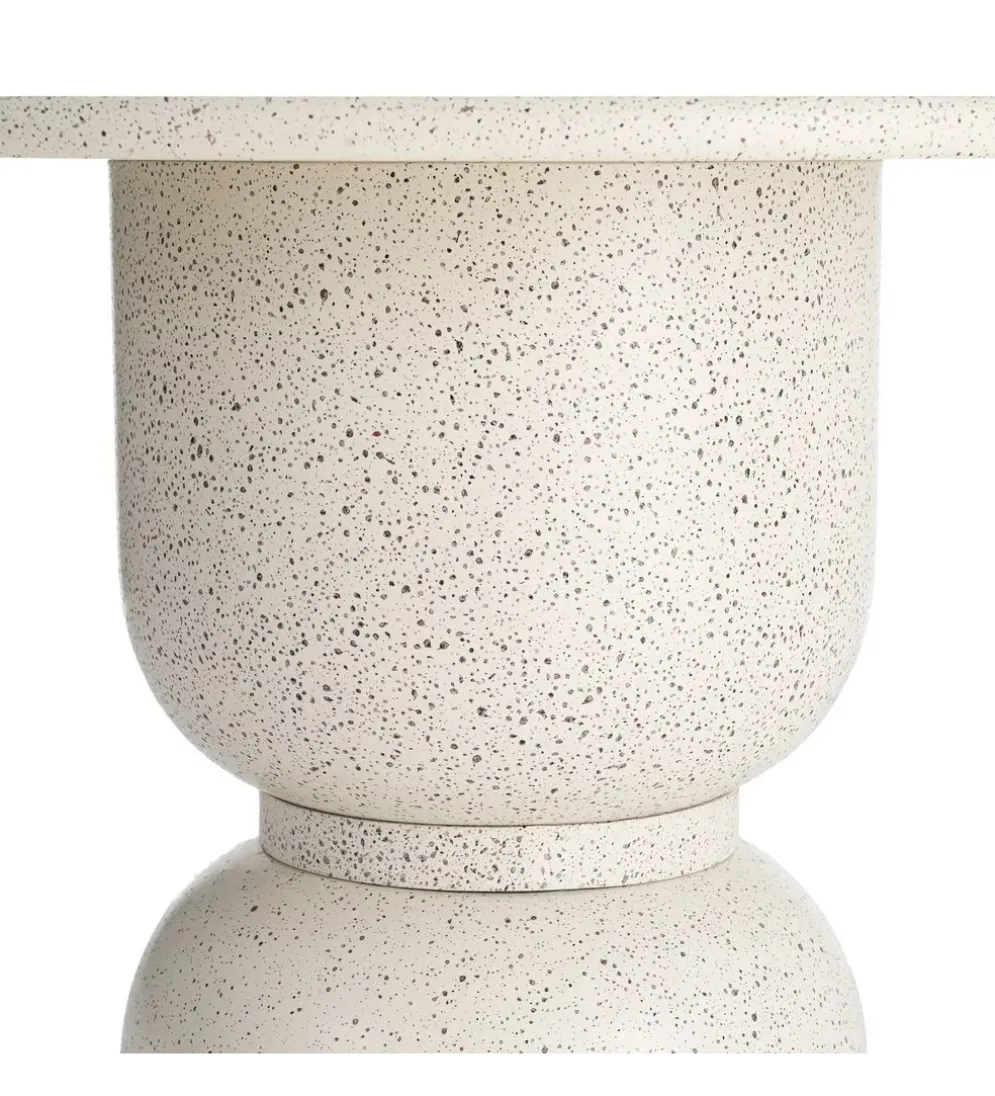 Stolik kawowy boczny EDERAN 60 cm efekt terrazzo