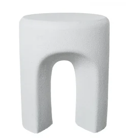 Stolik kawowy boczny FIBEREN 43 cm biały