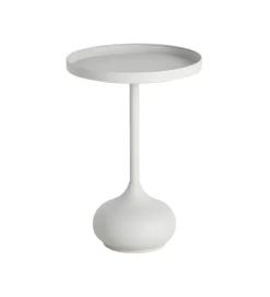 Stolik kawowy boczny GARAS 57 cm biały