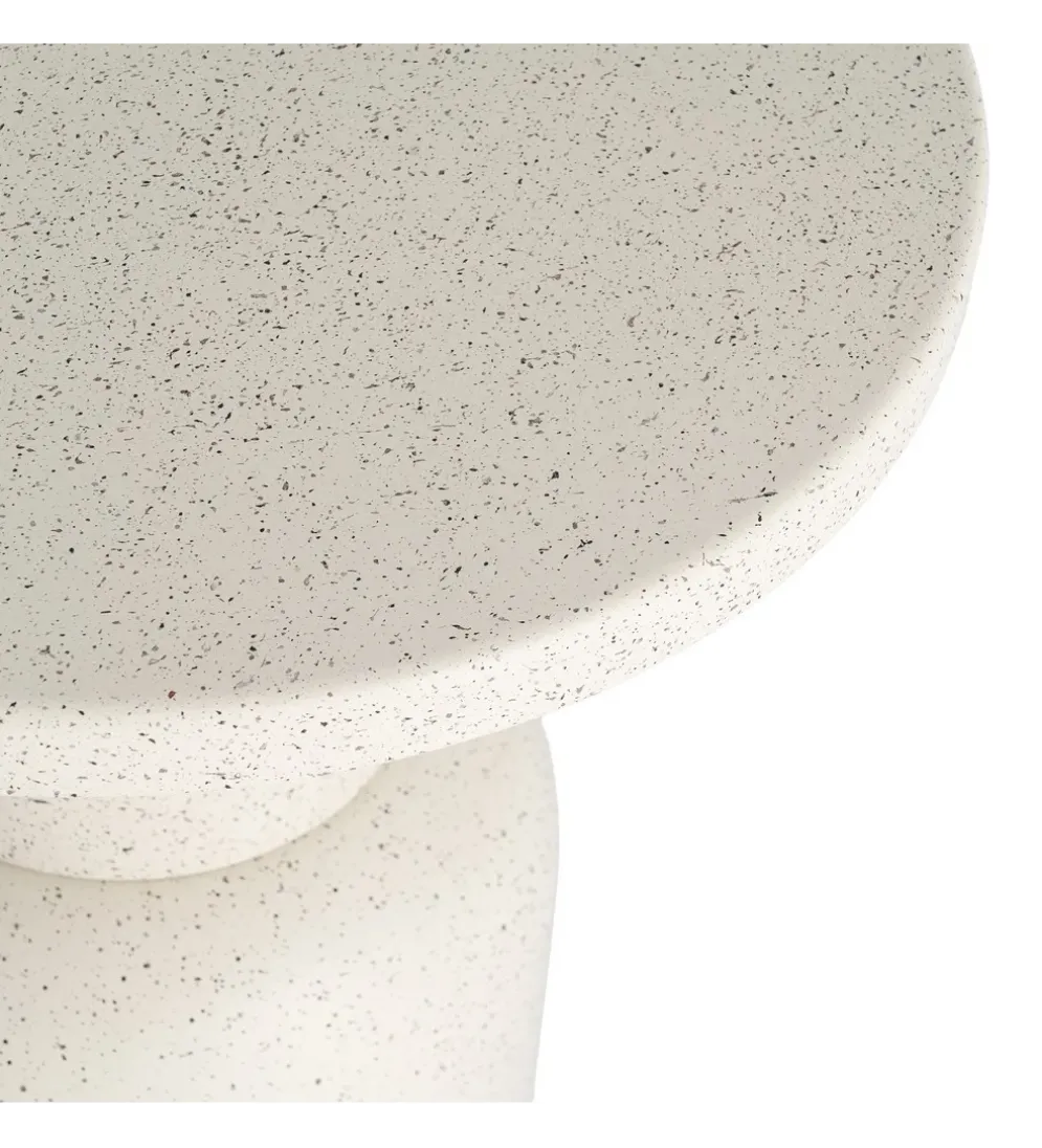 Stolik kawowy boczny KIRENKO 51 cm efekt terrazzo