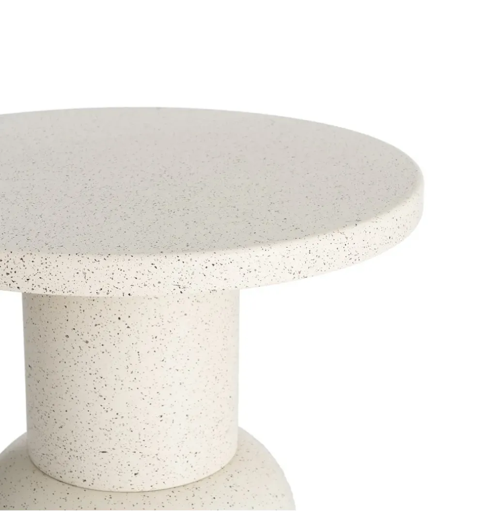 Stolik kawowy boczny KIRENKO 51 cm efekt terrazzo