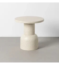 Stolik kawowy boczny KIRENKO 51 cm efekt terrazzo