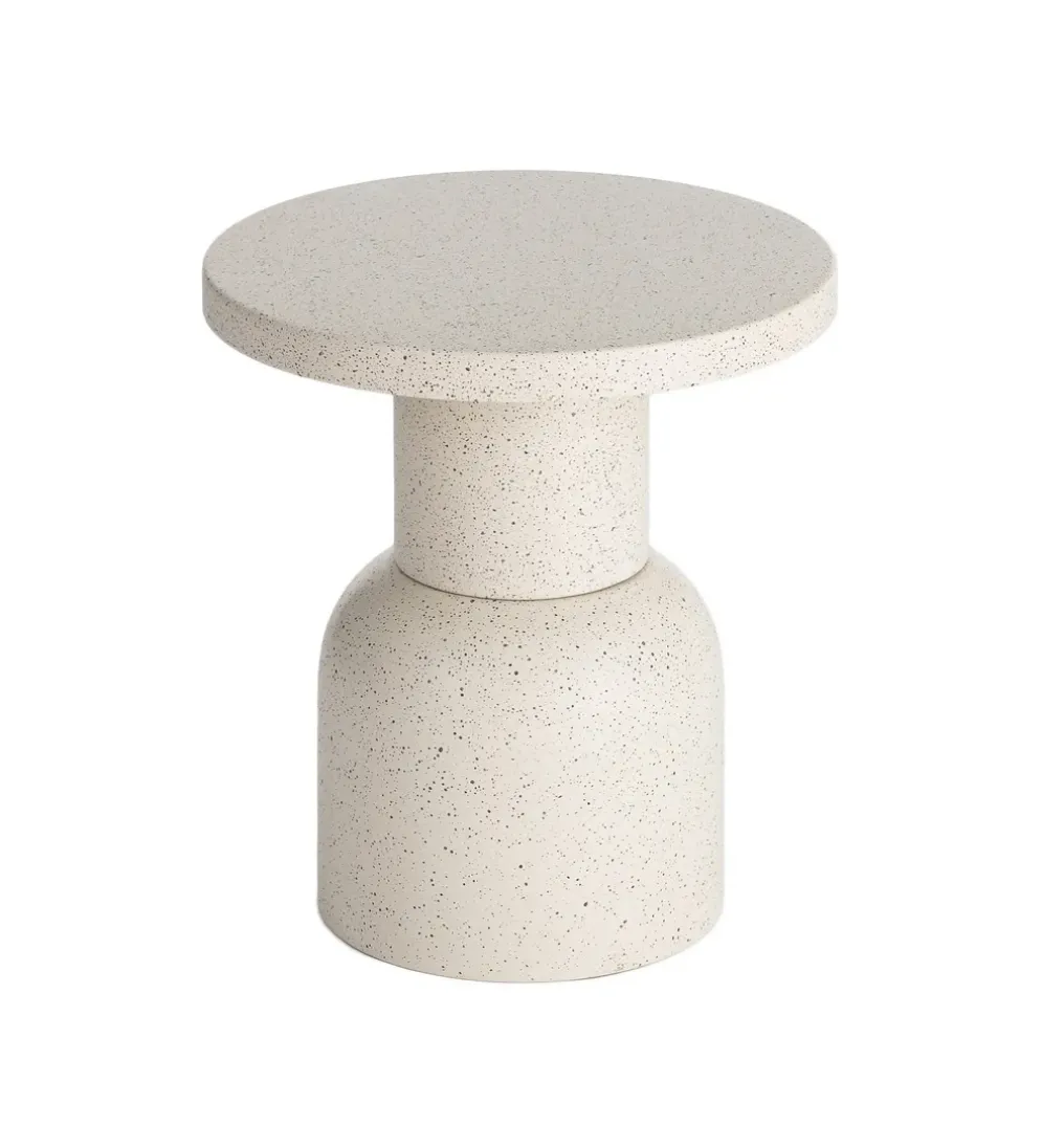 Stolik kawowy boczny KIRENKO 40 cm efekt terrazzo