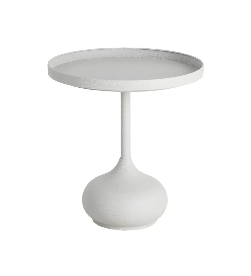 Stolik kawowy boczny KUMASENO 48 cm biały