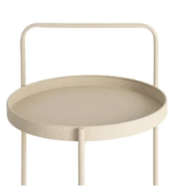 Stolik kawowy boczny LETIT 66 cm beżowy