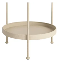 Stolik kawowy boczny LETIT 66 cm beżowy