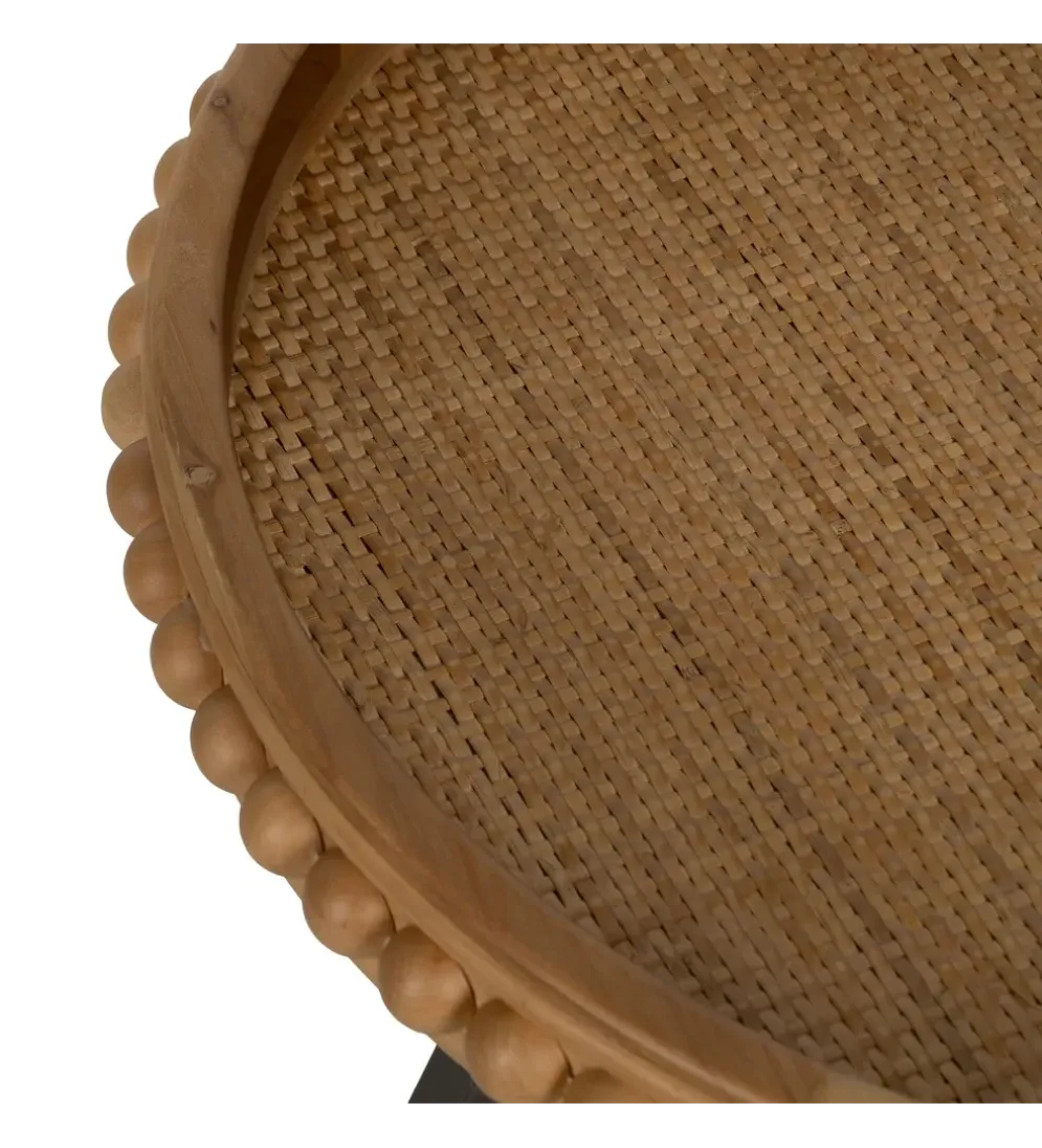 Stolik kawowy boczny LETTYN 52 cm drewno jodły