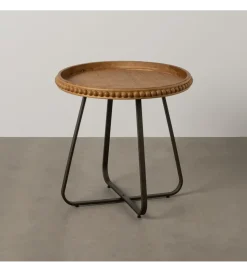 Stolik kawowy boczny LETTYN 62 cm drewno jodły
