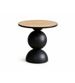 Stolik kawowy boczny MISSISSAUGA 50 cm czarny