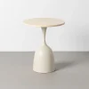 Stolik kawowy boczny MOGAJO 50 cm biały
