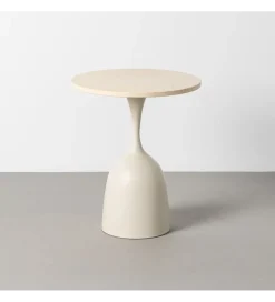 Stolik kawowy boczny MOGAJO 50 cm biały