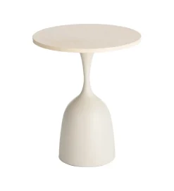 Stolik kawowy boczny MOGAJO 50 cm biały