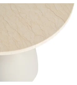 Stolik kawowy boczny MOGAJO 50 cm biały