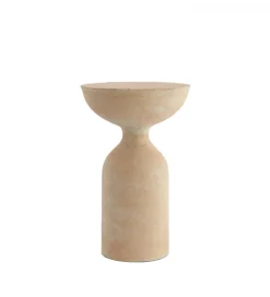 Stolik kawowy boczny MURLA 56 cm beżowy