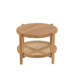 Stolik kawowy boczny ROSMYN 68 cm drewno teak