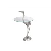 Stolik kawowy boczny WILDLIFE HERON 90 cm srebrny