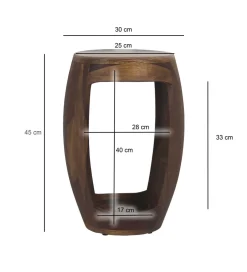Stolik kawowy boczny WOHNLING 30 cm drewno sheesham