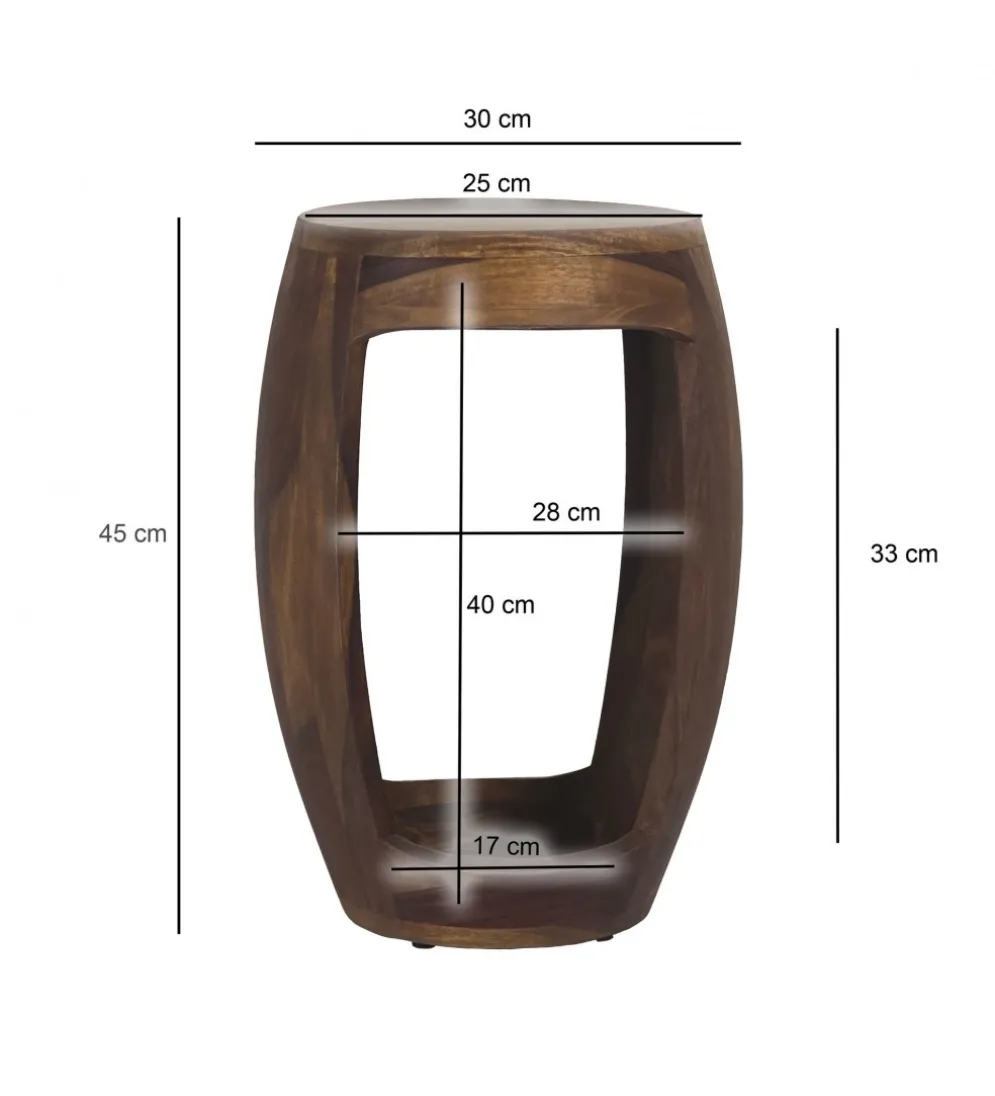 Stolik kawowy boczny WOHNLING 30 cm drewno sheesham