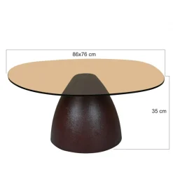 Stolik kawowy Brix Mylon 86 cm Brązowy