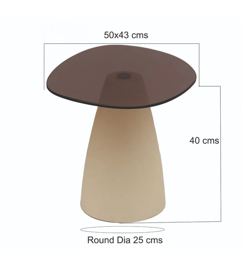 Stolik kawowy Brix Mylon 50 cm Kość Słoniowa