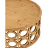 Stolik kawowy CARVI 80 cm drewno jodła