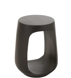 Stolik kawowy CAVE 35 cm drewno mango czarny
