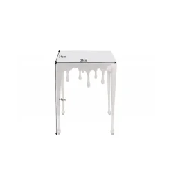Stolik kawowy 44 cm Mystic Liquid Line srebrny