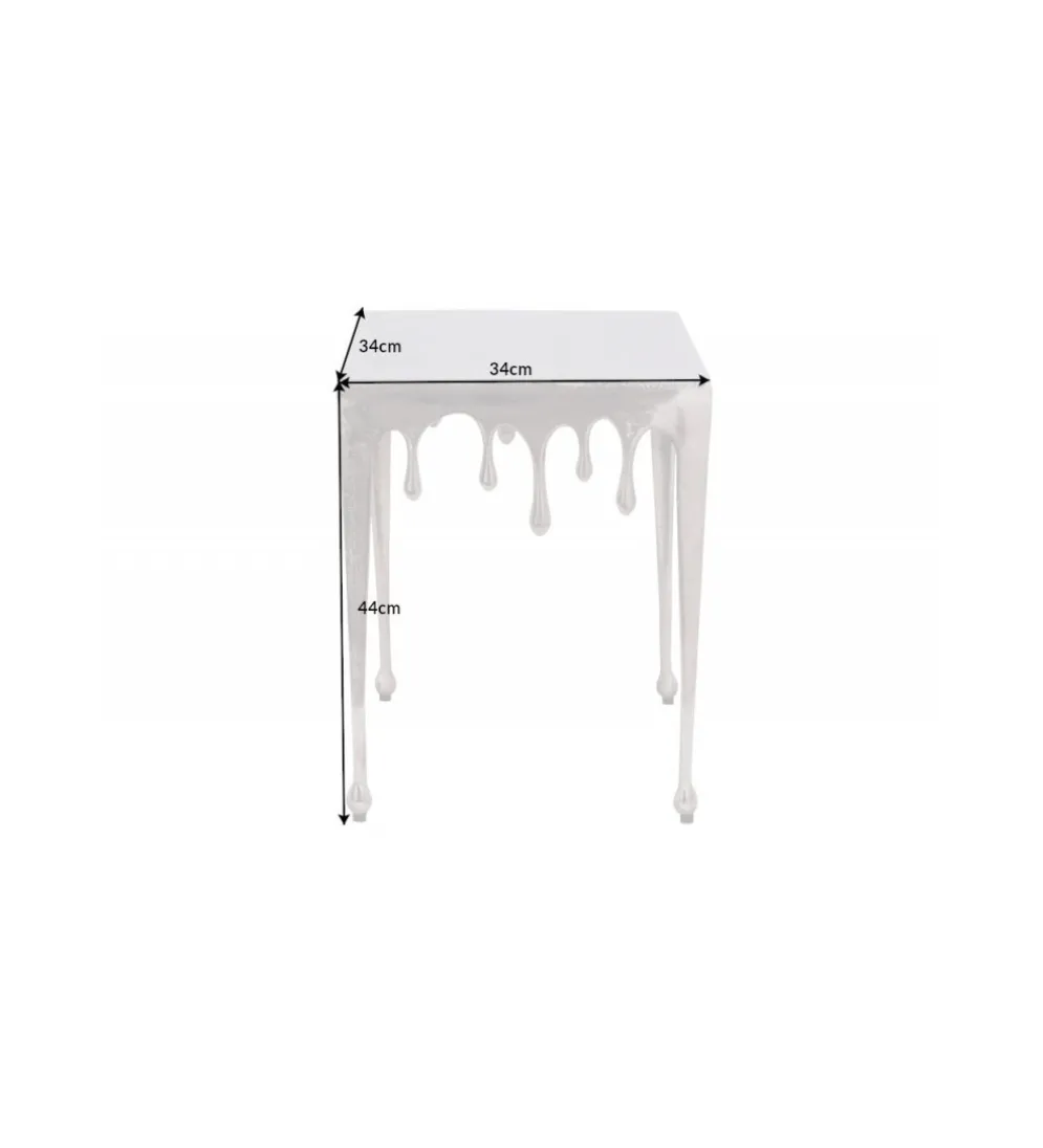 Stolik kawowy 44 cm Mystic Liquid Line srebrny