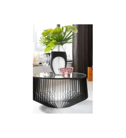 Stolik kawowy CORINNE 80 cm czarny