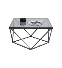 Stolik kawowy CRISTALLO 80 cm czarny grafit