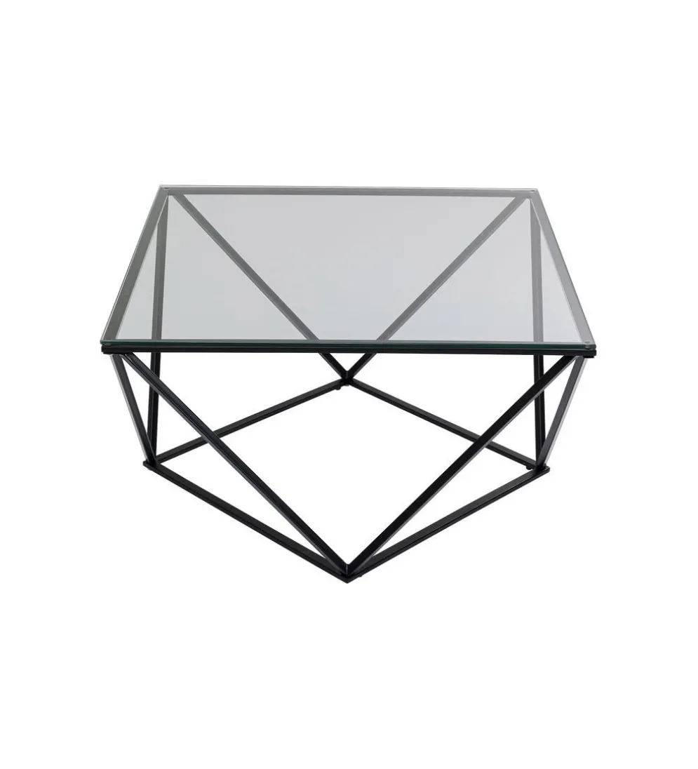 Stolik kawowy CRISTALLO 80 cm x 80 cm czarny