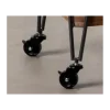 Stolik kawowy DEST 62 cm drewno kauczuk na kółkach
