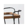 Stolik kawowy DEST 50 cm drewno kauczuk na kółkach