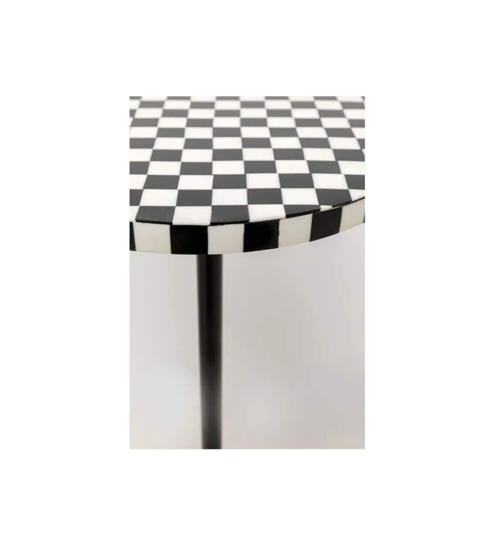 Stolik kawowy DOMERO CHESS 25 cm czarno biały