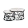 Stolik Kawowy FLAMINGO set 2 w kolorze szarego marmuru