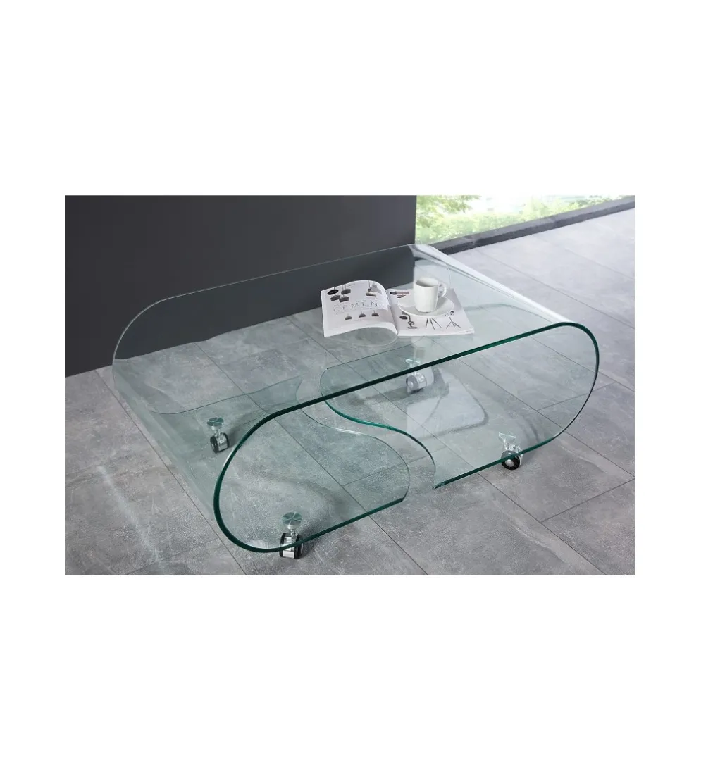 Stolik kawowy GEISTER Fantome 90 cm szklany