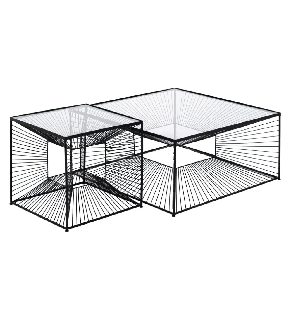 Stolik kawowy GEMETRO 80 cm czarny