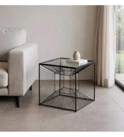 Stolik kawowy GEMETRO 45 cm czarny